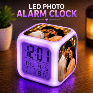 Personalized LED Digital Photo Alarm Clock